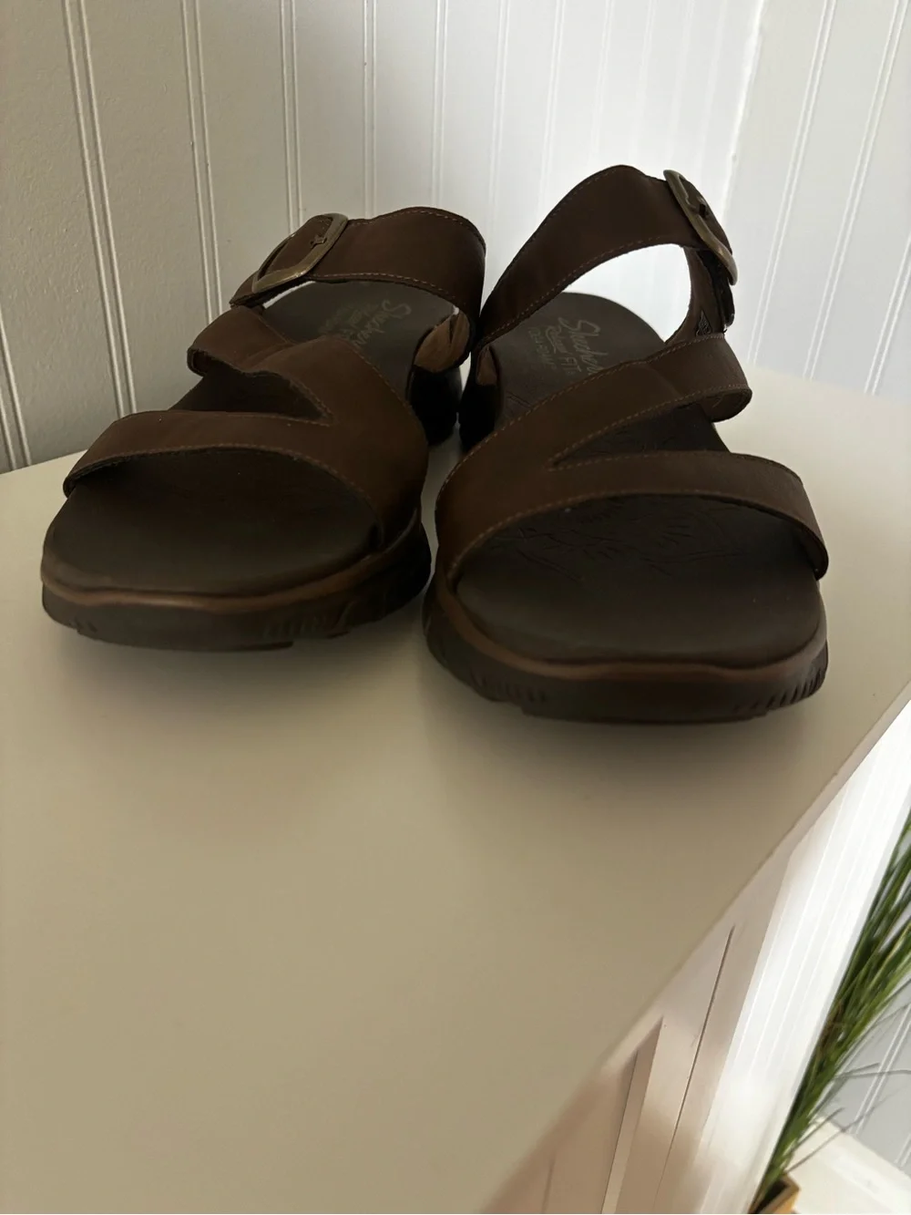 Skechers Women's Dark Brown Buckle Slide Mules - Picture 3 of 10